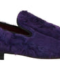 Mocassins en fourrure de mouton violet en peluche Dolce & Gabbana
