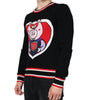 Dolce &amp; Gabbana Black Cashmere Pig of the Year Pullover Sweater
