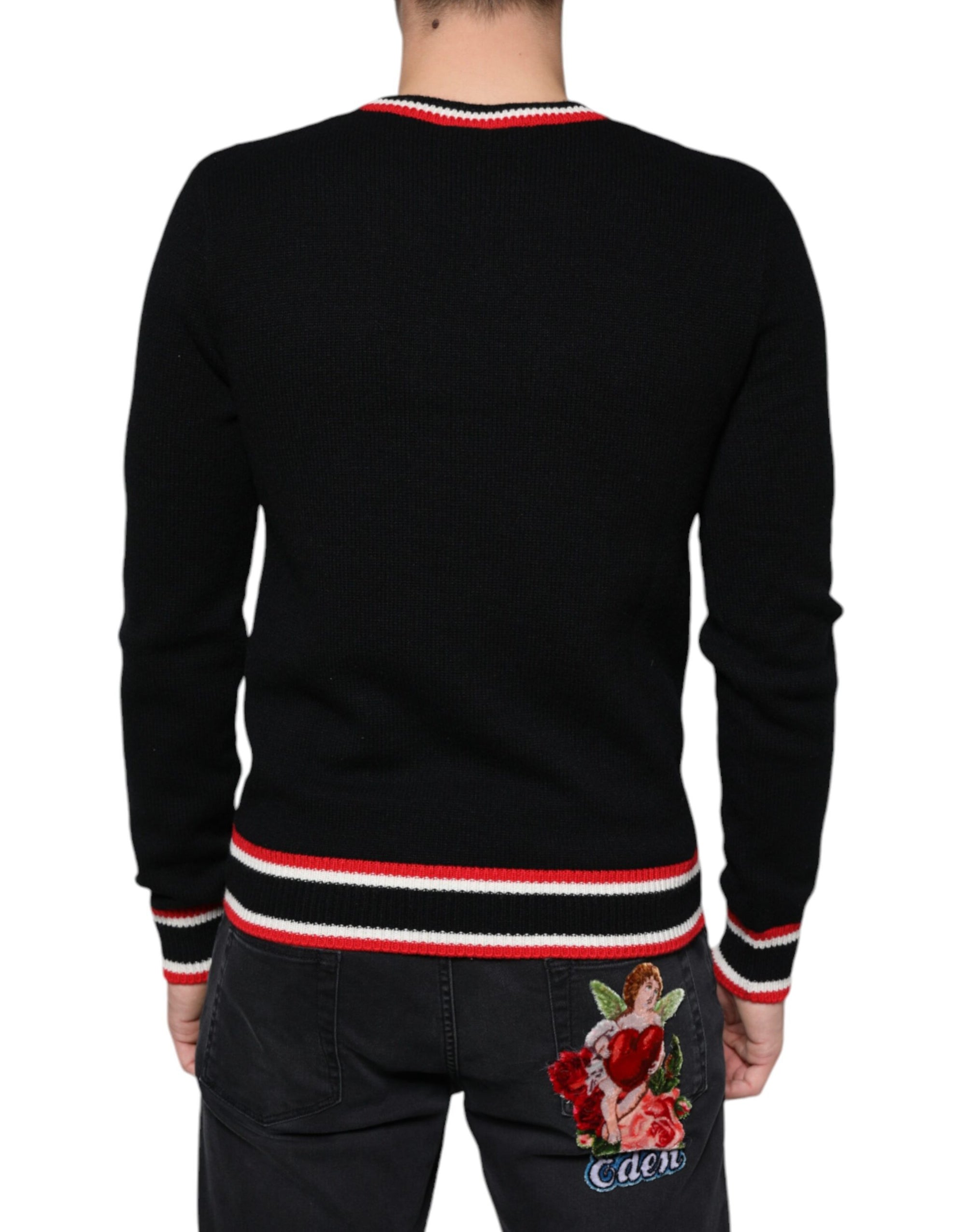 Dolce &amp; Gabbana Black Cashmere Pig of the Year Pullover Sweater