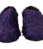 Mocassins en fourrure de mouton violet en peluche Dolce & Gabbana
