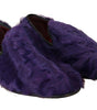 Mocassins en fourrure de mouton violet en peluche Dolce & Gabbana