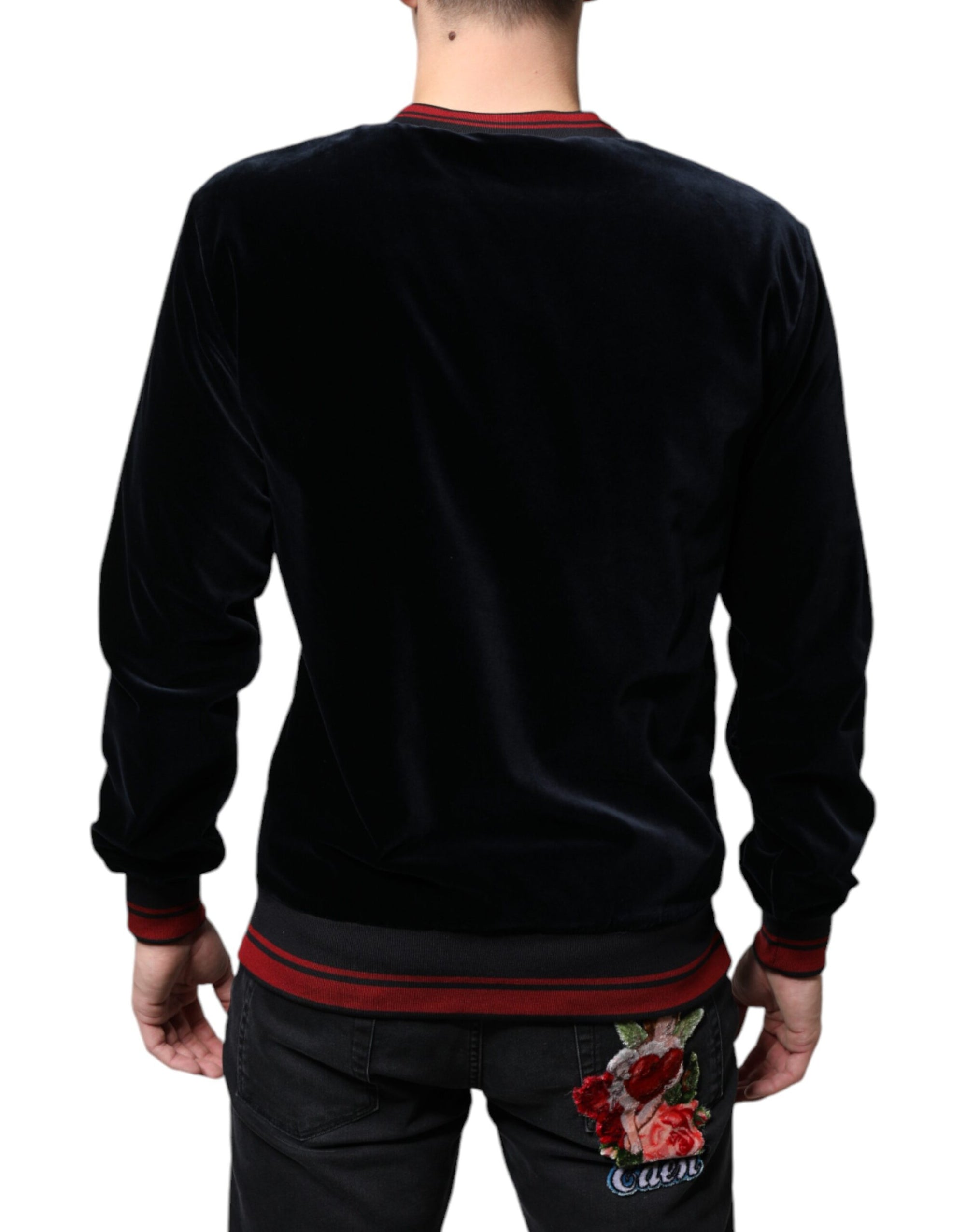Dolce &amp; Gabbana Multicolor Jacquard Crew Neck Sweatshirt Sweater