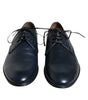 Dolce & Gabbana Navy Blue Leather Derby Dress Formal Shoes