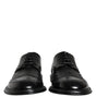 Dolce & Gabbana Black Leather Oxford Wingtip Formal Shoes
