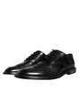 Dolce & Gabbana Black Leather Oxford Wingtip Formal Shoes