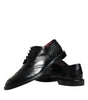 Dolce & Gabbana Black Leather Oxford Wingtip Formal Shoes