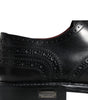 Dolce & Gabbana Black Leather Oxford Wingtip Formal Shoes