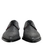 Dolce & Gabbana Silver Polyurethane Derby Formal Dress Shoes