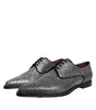 Dolce & Gabbana Silver Polyurethane Derby Formal Dress Shoes