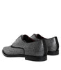Dolce & Gabbana Silver Polyurethane Derby Formal Dress Shoes