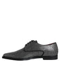 Dolce & Gabbana Silver Polyurethane Derby Formal Dress Shoes