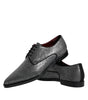Dolce & Gabbana Silver Polyurethane Derby Formal Dress Shoes