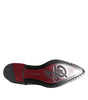 Dolce & Gabbana Silver Polyurethane Derby Formal Dress Shoes