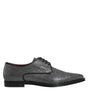 Dolce & Gabbana Silver Polyurethane Derby Formal Dress Shoes