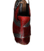 Sandales en cuir à poils de gazelle noires et rouges Dolce &amp; Gabbana