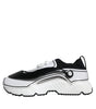 Dolce & Gabbana White Black Logo Plaque Daymaster Sneakers Shoes