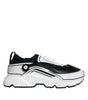Dolce & Gabbana White Black Logo Plaque Daymaster Sneakers Shoes