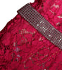 Dolce & Gabbana Pink Lace Crystal Sheath Long Gown Dress