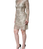 Dolce & Gabbana Gold Floral Lace A-line Sheath Mini Dress