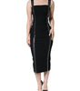 Dolce & Gabbana Black Zipper Bodycon Sheath Midi Dress