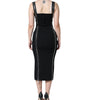 Dolce & Gabbana Black Zipper Bodycon Sheath Midi Dress