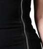 Dolce & Gabbana Black Zipper Bodycon Sheath Midi Dress