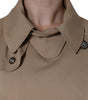 Dolce & Gabbana Khaki Double Breasted Trench Coat Jacket