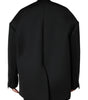 Dolce & Gabbana Black Polyester Double Breasted Coat Jacket