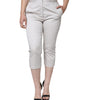 Dolce &amp; Gabbana White Cotton Mid Waist Cropped Skinny Pants