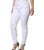 Dolce &amp; Gabbana White Cotton Stretch AUDREY Skinny Jeans