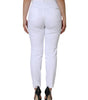 Dolce &amp; Gabbana White Cotton Stretch AUDREY Skinny Jeans