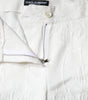Dolce &amp; Gabbana White Floral Brocade Cotton Cropped Pants