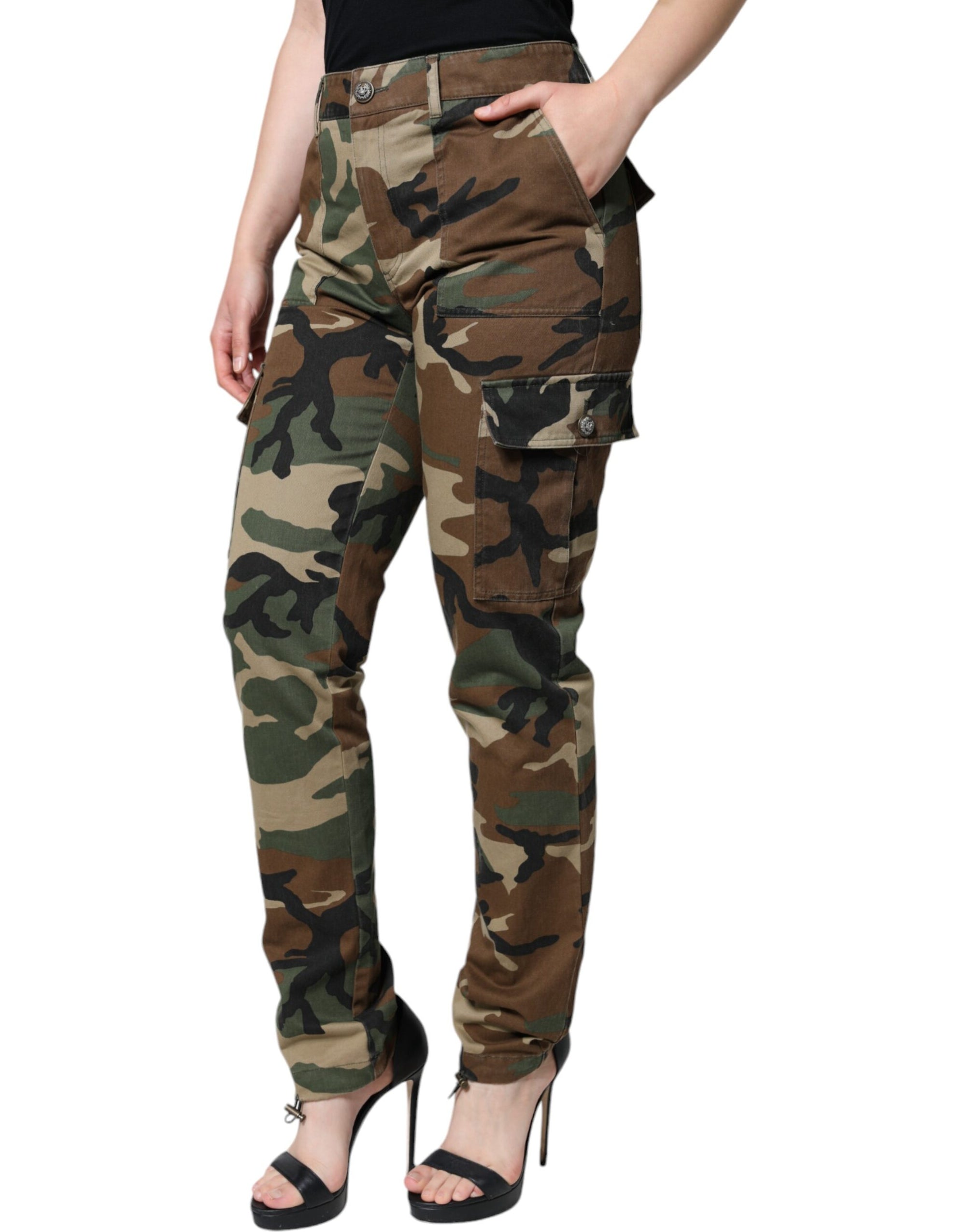Dolce &amp; Gabbana Multicolor Camouflage Cargo Pants