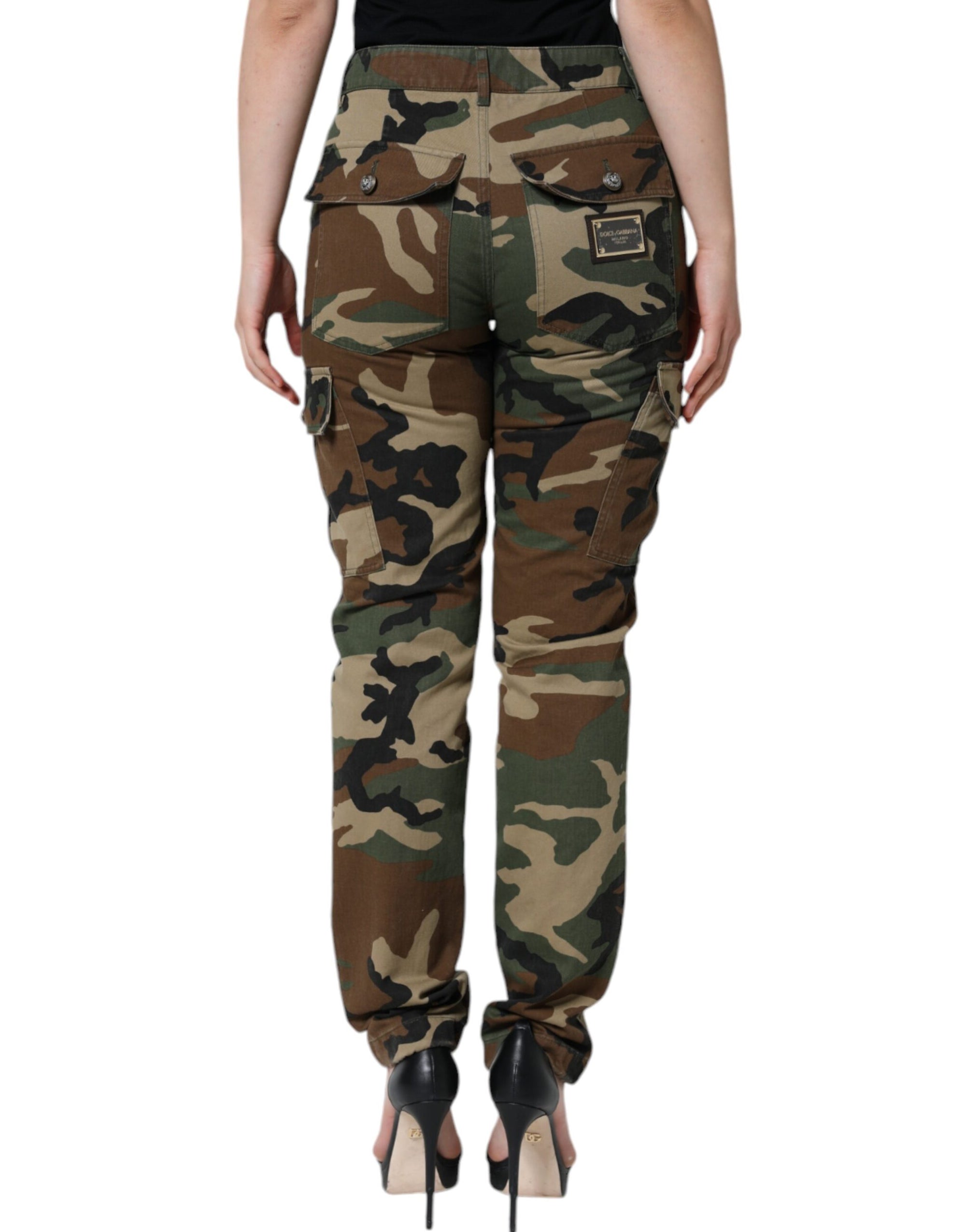 Dolce &amp; Gabbana Multicolor Camouflage Cargo Pants