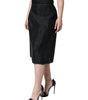 Dolce & Gabbana Black Viscose High Waist Pencil Cut Skirt