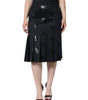 Dolce & Gabbana Black DG Monogram Pleated Midi Skirt