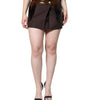 Dolce & Gabbana Brown Virgin Wool Mid Waist A-line Mini Skirt