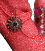 Dolce & Gabbana Pink Crystal Lurex Fantasy High Boots Shoes