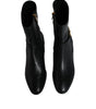 Dolce & Gabbana Black Leather Logo Mid Calf Boots Shoes