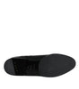 Dolce & Gabbana Black Leather Logo Mid Calf Boots Shoes