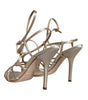 Dolce & Gabbana Beige Leather Stiletto Heels Sandals Shoes