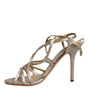 Dolce & Gabbana Beige Leather Stiletto Heels Sandals Shoes