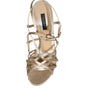 Dolce & Gabbana Beige Leather Stiletto Heels Sandals Shoes