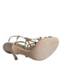 Dolce & Gabbana Beige Leather Stiletto Heels Sandals Shoes