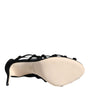 Dolce & Gabbana Black Tulle Stretch Heels Sandals Shoes