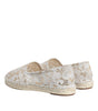 Dolce & Gabbana White Lace Viscose Espadrilles Flats Shoes