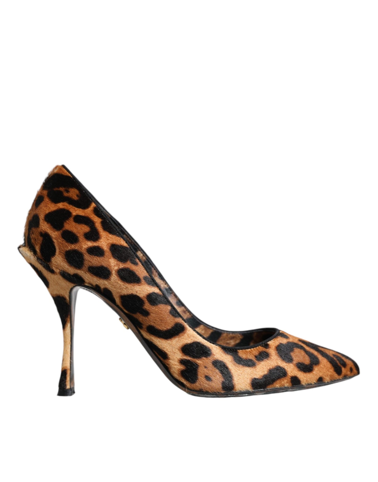 Escarpins à talons en poil de veau léopard marron Dolce & Gabbana