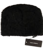 Dolce & Gabbana Elegant Black Xiangao Fur Beanie Hat
