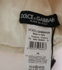 Dolce & Gabbana Elegant White Fur Beanie Luxury Winter Hat