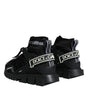 Dolce & Gabbana Black Sorrento Socks Logo Sneakers Shoes